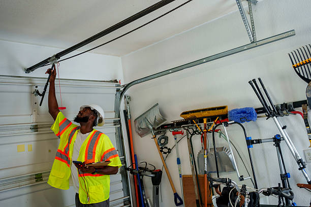 Professional Garage Door technician working in Sharon Center, OH